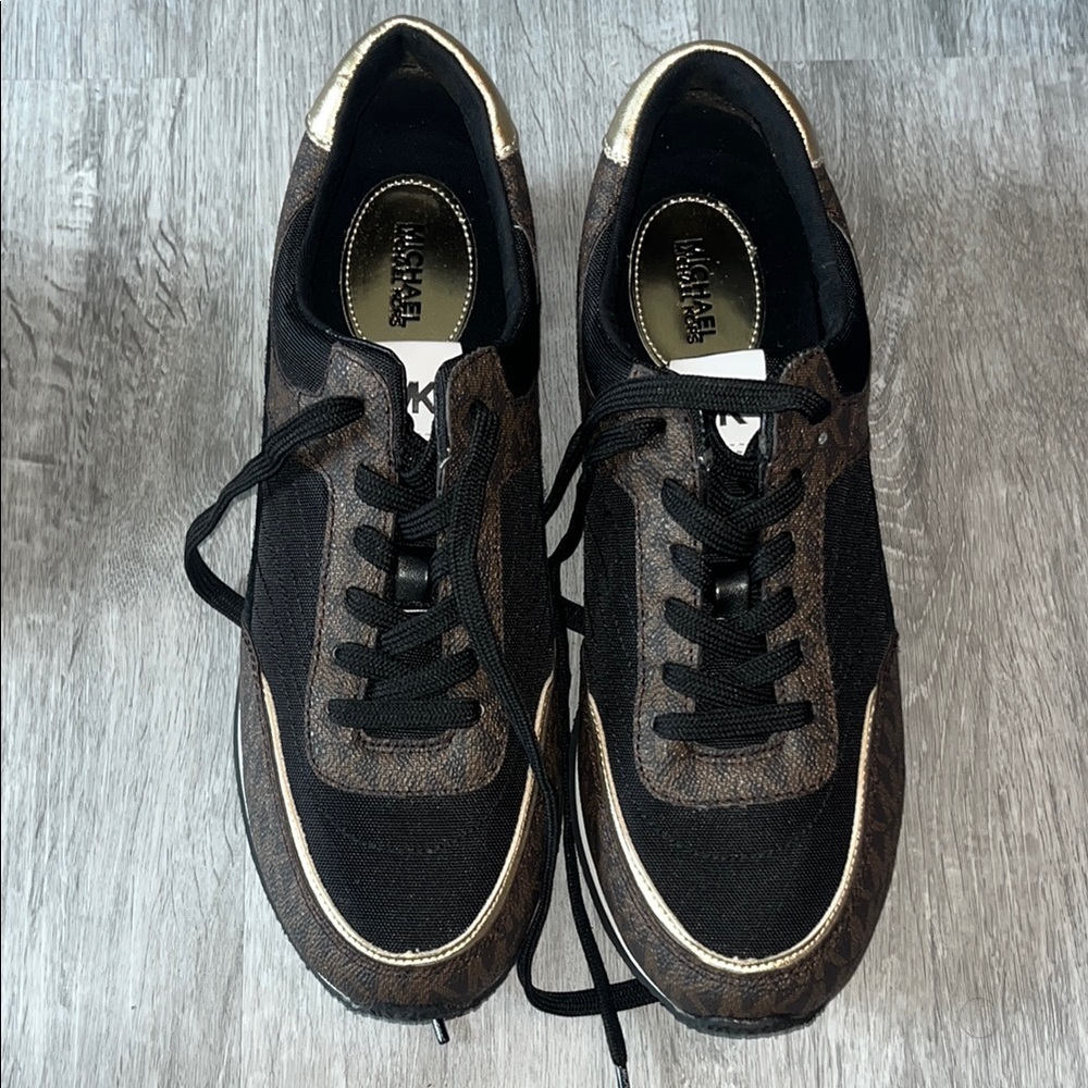 Michael Kors women Black and Brown Sneakers